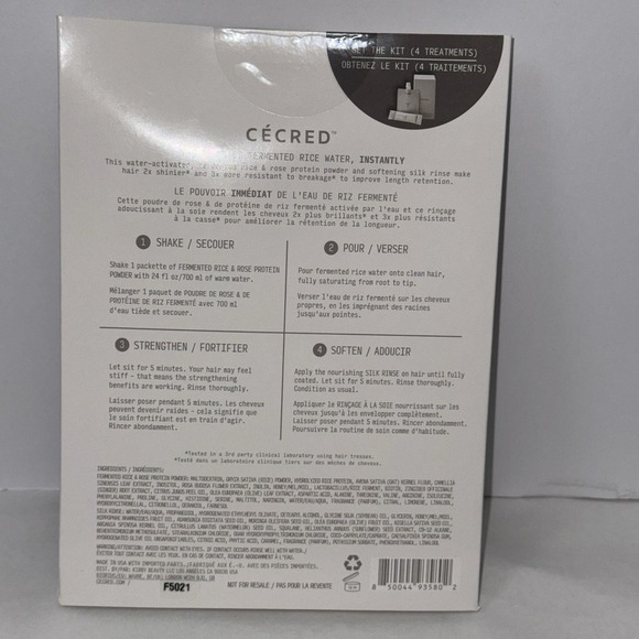Cecred‎ Hair Strengthening Kit Fermented Rice & Rose Protein Ritual 1 Treatment - Picture 3 of 5